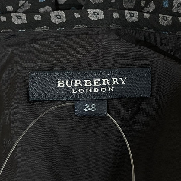 バーバリーロンドン Burberry LONDON サイズ38 L - 黒×グレー×ブルー レディース ワンピース_画像3