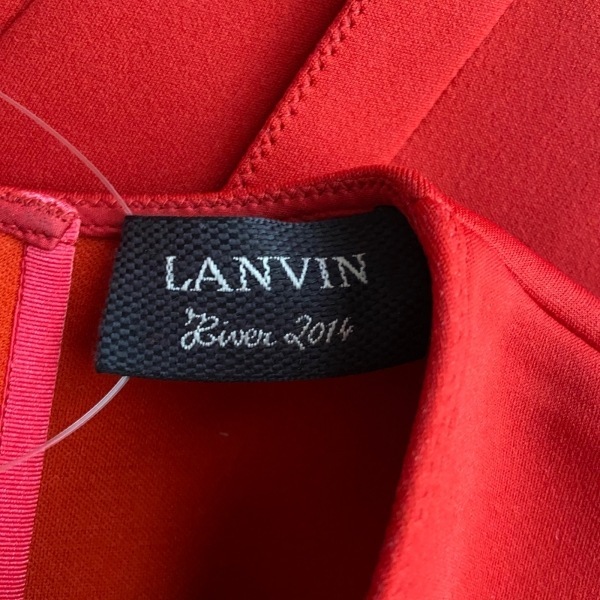 ランバン LANVIN サイズ36 S - レッド レディース クルーネック/ノースリーブ/ロング/River2014 ワンピースの画像3