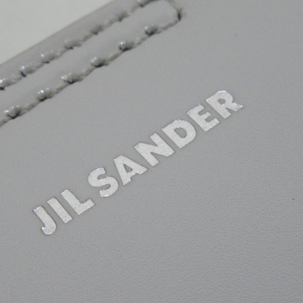 ジルサンダー JILSANDER ショルダーバッグ タングルスモール レザー ライトグレー バッグの画像8
