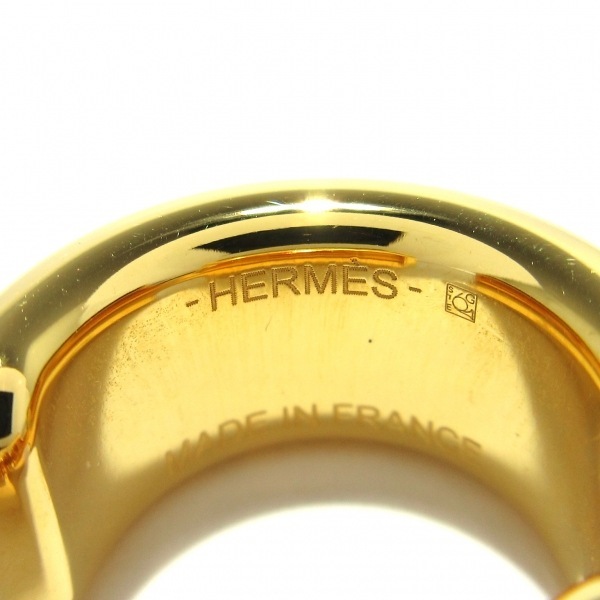 エルメス HERMES イヤリング オランプPM 金属素材×リザード ピンクゴールド×グリーン イヤーカフ（片側） 美品 アクセサリー（耳）_画像4