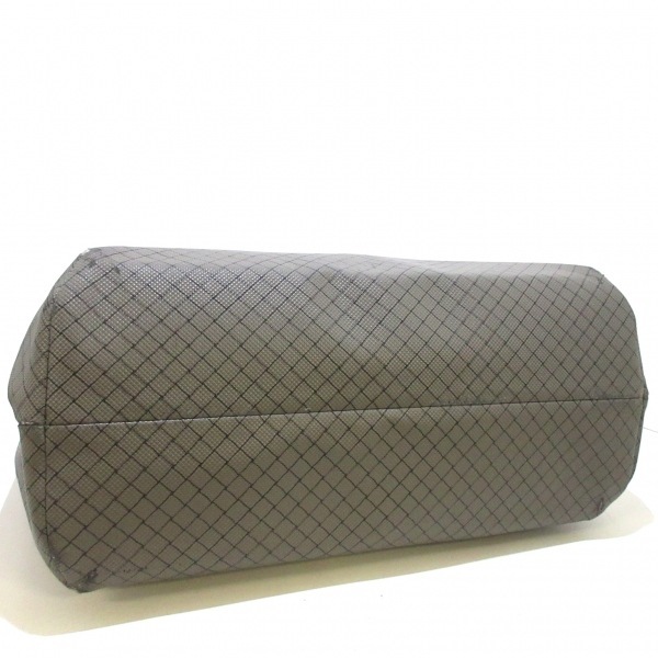 ボッテガヴェネタ BOTTEGA VENETA トートバッグ マルコポーロ/イントレッチオジェット PVC(塩化ビニール)×レザー グレー×黒 バッグ_画像4