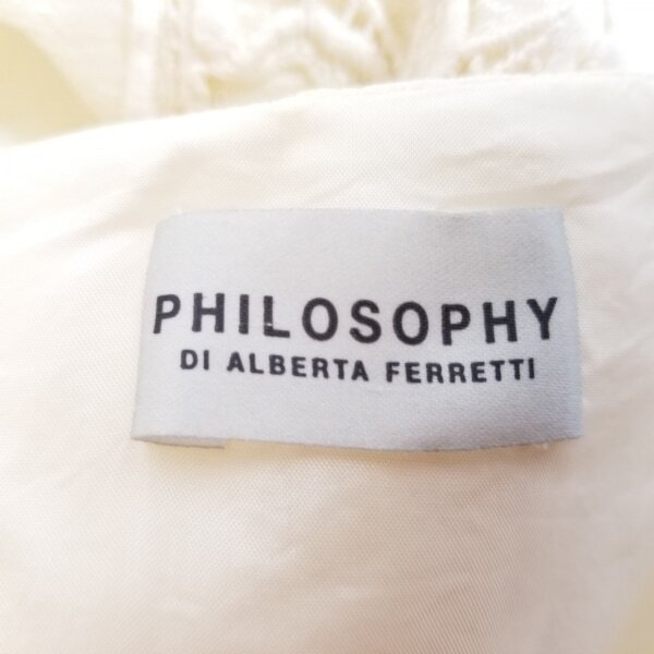 フィロソフィーディアルベルタフェレッティ PHILOSOPHY di ALBERTA FERRETTI サイズ40I - レーヨン アイボリー レディース ワンピース_画像3