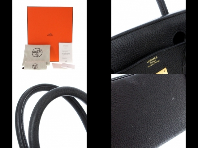 エルメス HERMES ハンドバッグ バーキン30 トゴ 黒 ゴールド金具 D バッグ_画像10