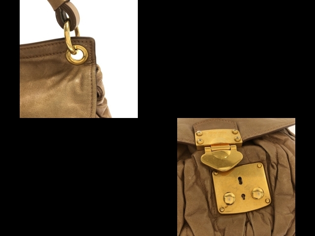  MiuMiu miumiu handbag RR1770gya The - bag leather beige bag 
