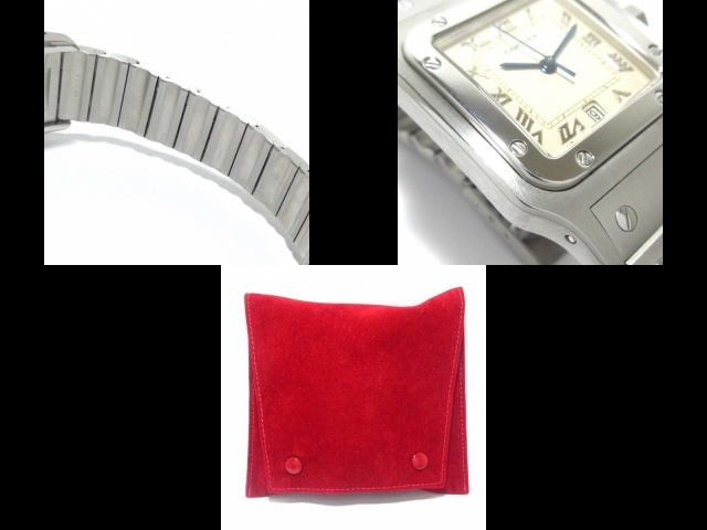 Cartier(カルティエ) 腕時計■美品 サントスガルベLM W20025D6 メンズ アイボリーの画像10