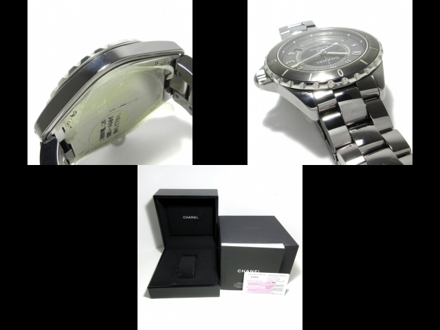 CHANEL(シャネル) 腕時計■美品 J12 クロマティック H2934 メンズ SS/チタンセラミック/回転ベゼル シルバー×グレーの画像10
