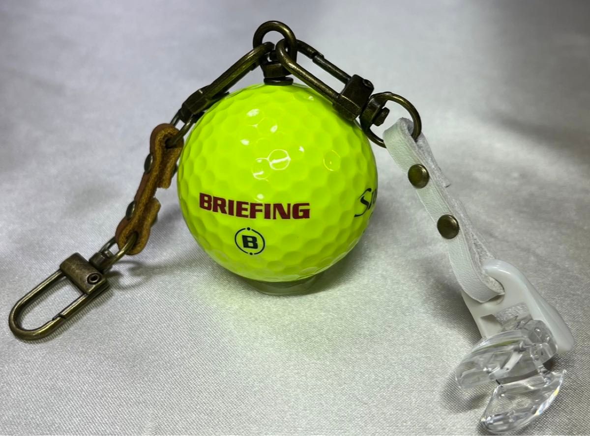  BRIEFING ブリーフィング Snell ゴルフボール パターカバー パターキャッチャー キーホルダー イエロー #3