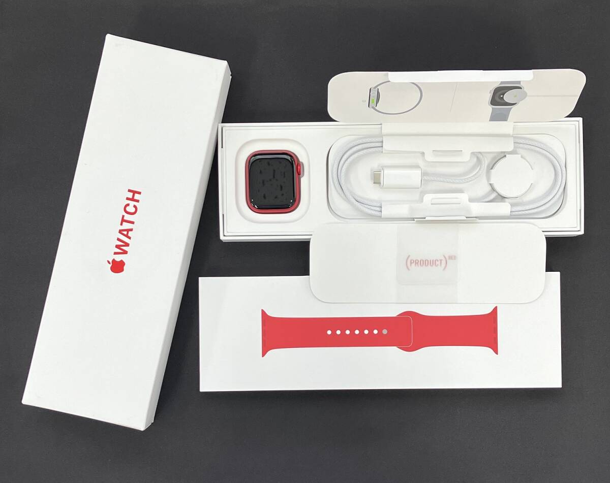 【中古 超美品】Apple Watch Series9 41mm GPSモデル レッドアルミニウムケース/レッドスポーツバンド M/L MRXH3J/A バッテリー容量100%の画像1