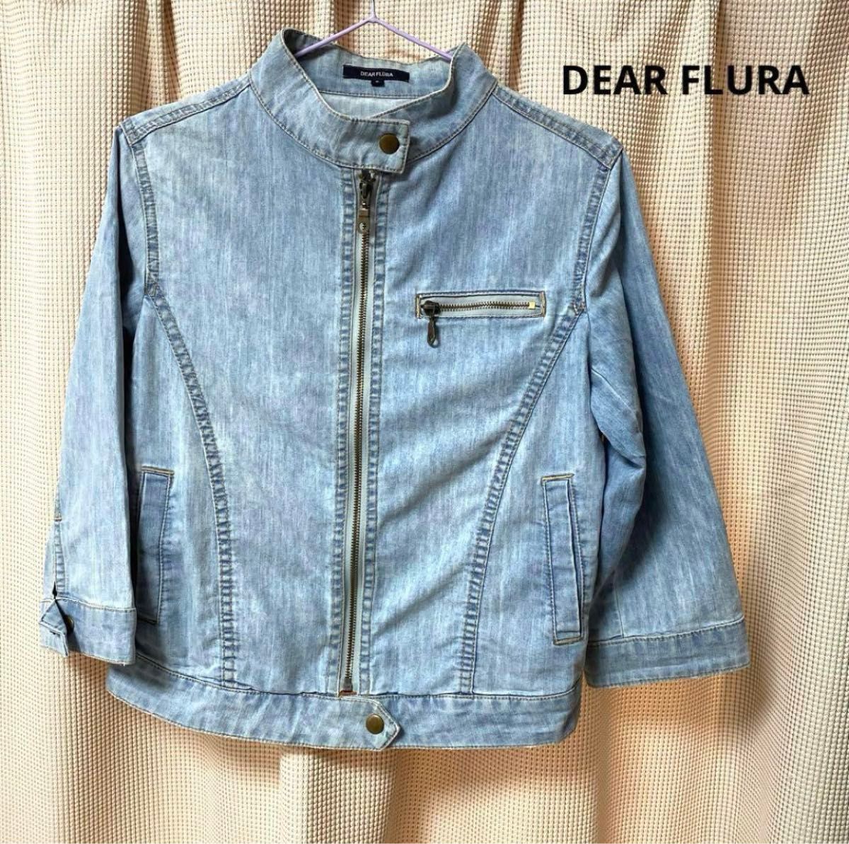 『DEAR FLURA』★デニムジャケット★春アウターノーカラージャケット