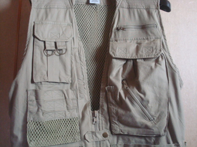 CAMPCO Safari Travel Vest U.S.A.size:S  サファリ トラベル ベスト フィッシング ベスト 綿 未着用品の画像6