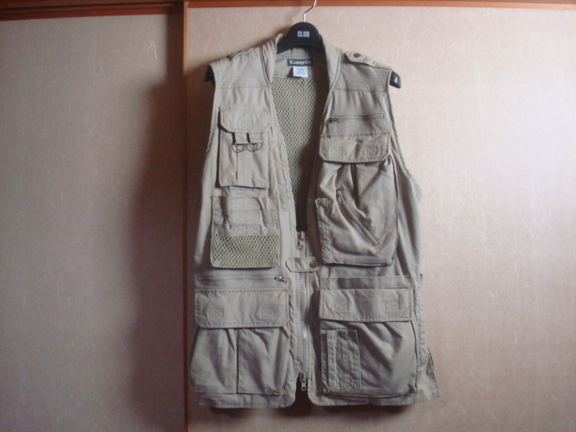 CAMPCO Safari Travel Vest U.S.A.size:S  サファリ トラベル ベスト フィッシング ベスト 綿 未着用品の画像2