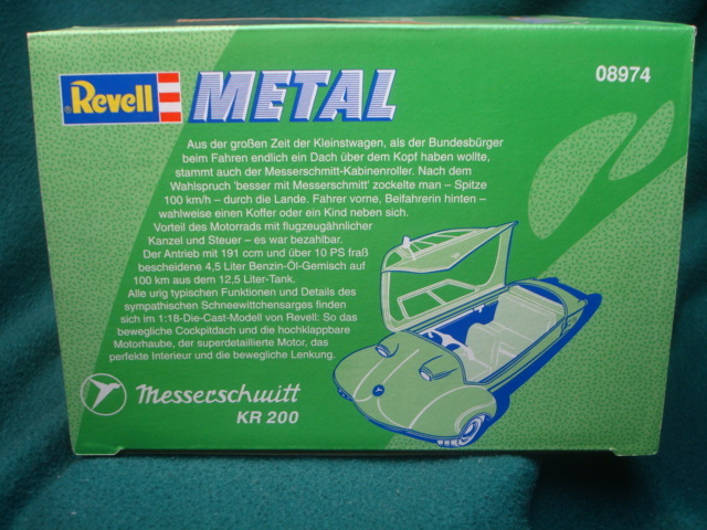 Revell社製　レベル　METAL メッサーシュミット　Messerschmitt KR200 1:18 Henkel 未開封品_画像9