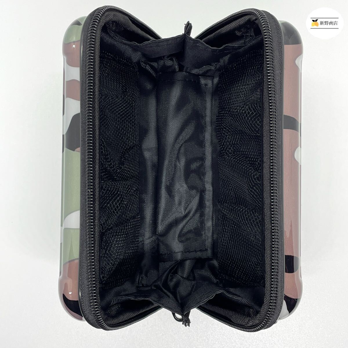 【新品未使用】スーツケース キャリーケース ミニケース型 ポーチ ハンドバッグ ショルダーバッグ 黒 迷彩