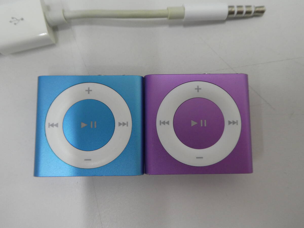 ☆ Apple アップル iPod shuffle 第4世代 A1373 ブルー パープル 2個セット 動作未確認 1円スタート ☆_画像2