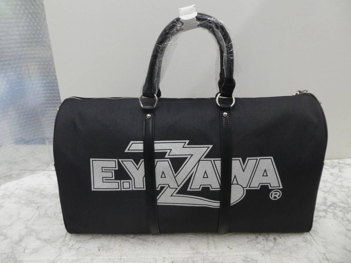 ☆E.YAZAWA 矢沢永吉 ボストンバッグ 黒 未使用保管品 1円スタート ☆の画像7