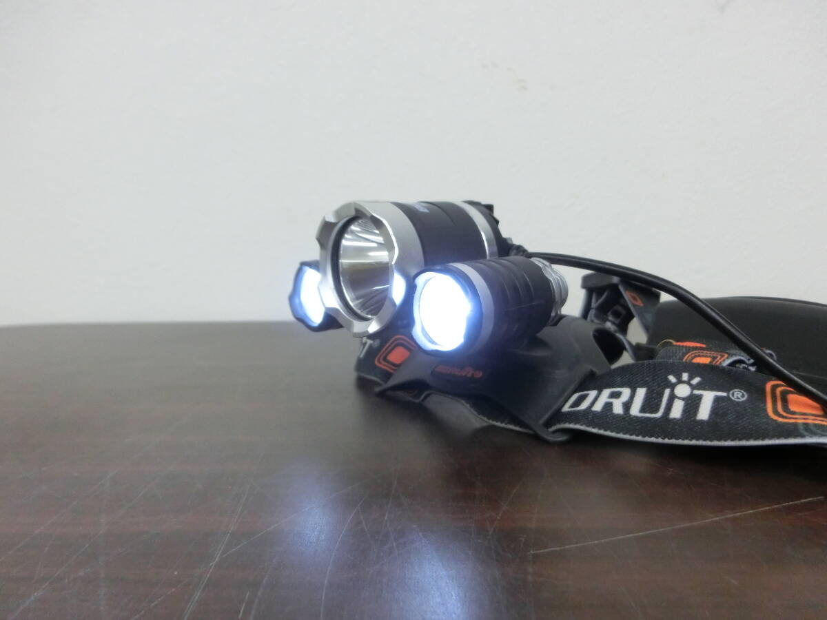 ☆BORUIT RJ-3000 ヘッドライト 防水 LEDフラッシュライト 中古 充電器付属 1円スタート☆の画像7