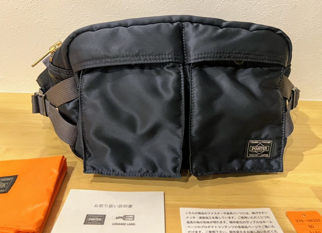 最安値 未使用に近い PORTER PX TANKER WAIST BAG ポーター タンカー ウエストバッグ 吉田 IRON BLUE 収納袋 アイアンブルー 376-08333 _画像2