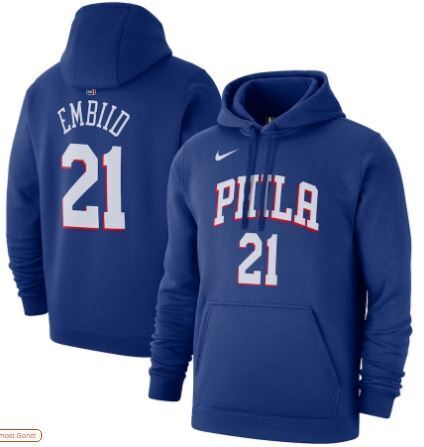 海外限定 日本未発売 NBA Joel Embiid Philadelphia 76ers Nike ナイキ Name & Number Hoodie パーカー スウェット XL ジョエルエンビード_画像3