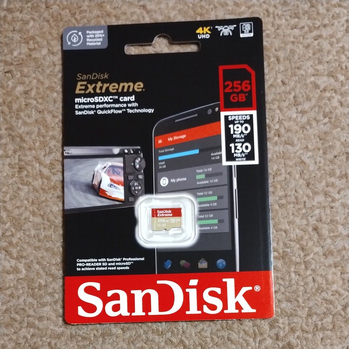 SanDiskマイクロsdカード microSDXC 256GB 