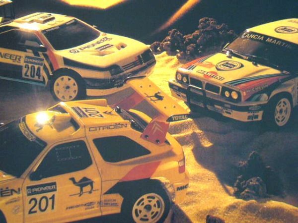  Kyosho 1/10 Lancia delta integrale / Peugeot 405 / Citroen ZX Rally RC advertisement ( back surface S13 Silvia Storz wheel STOLZ)