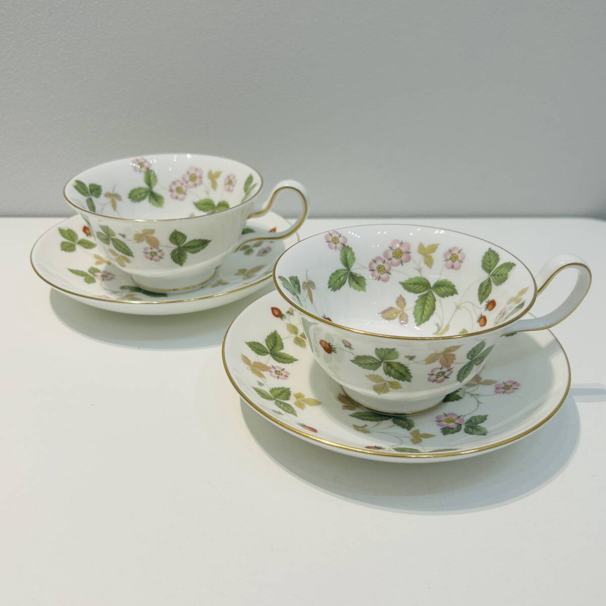 【WEDGWOOD/ウェッジウッド】WILDSTRAWBERRY/ワイルドストロベリー カップ&ソーサー 7客おまとめ★44672_画像7