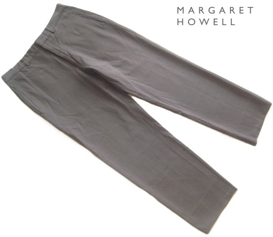  high class made in Japan!! Margaret Howell MARGARET HOWELL* beautiful Silhouette cotton pants 40 absolute size M tea Brown MHL. M H L 