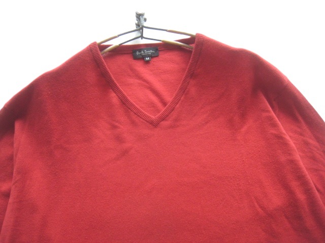  finest quality Britain made!! Paul Smith collection Paul Smith COLLECTION*PETER GEESON special order si- Islay ndo cotton knitted sweater M red 
