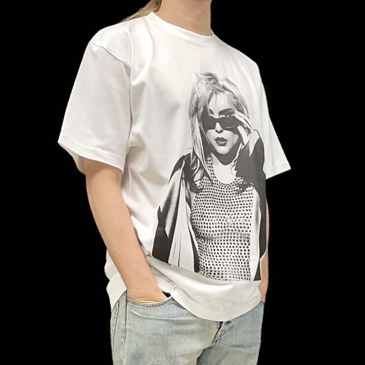 新品 Blondie ブロンディ デボラハリー セクシー シースルー サングラス ニューヨークパンク ビッグプリントTシャツ ユニセックス Lサイズの画像1