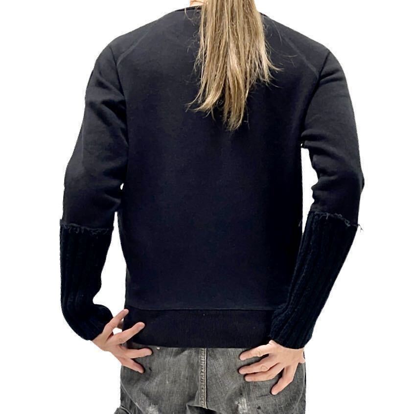 中古 DIESEL ディーゼル 袖 ニット 切り替え 肩ワッペン 無地 中古 DIESEL ディーゼル 袖 ニット 切り替え 肩ワッペン 無地