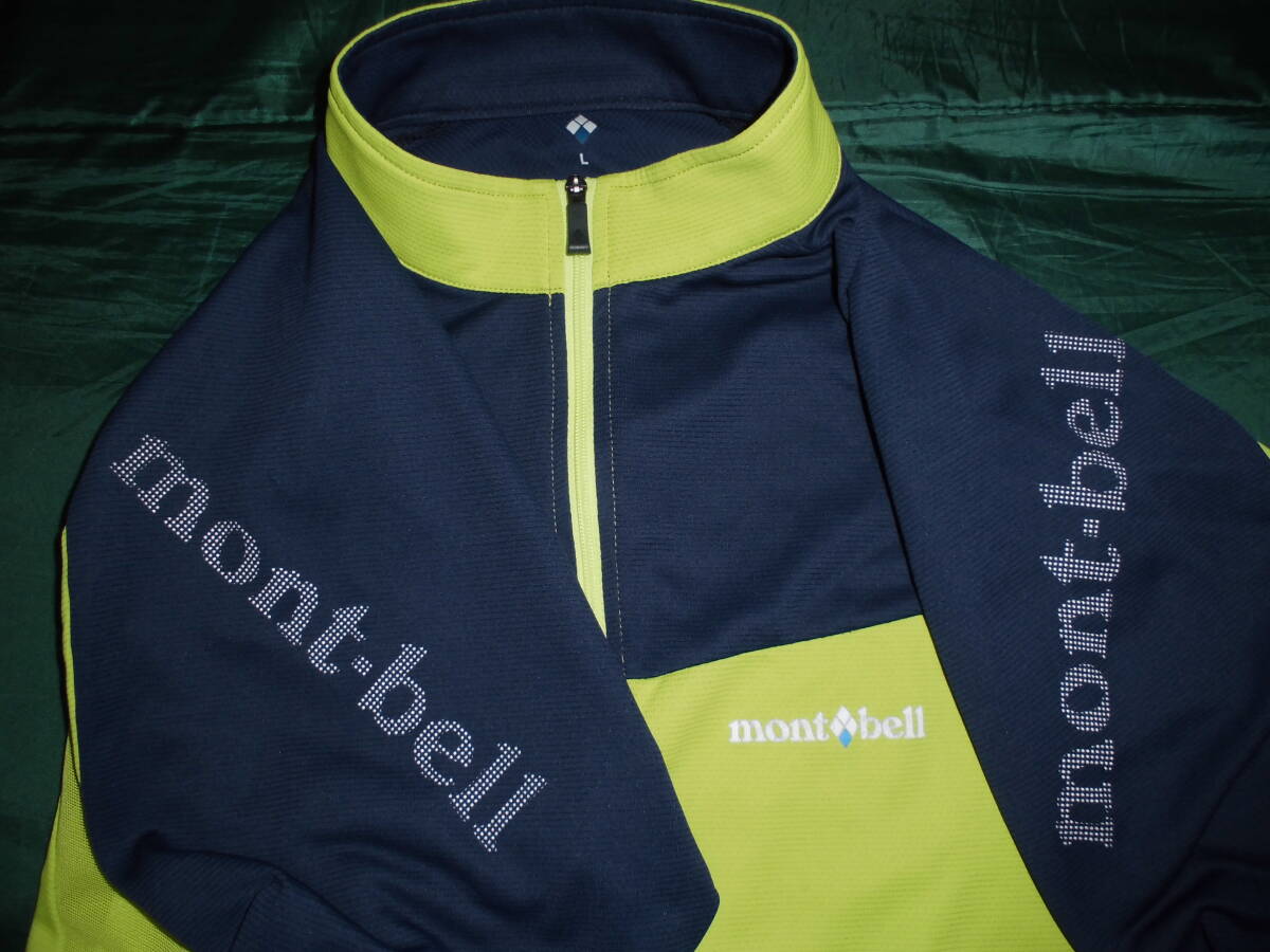 極美品★mont-bell モンベル サイクール ロングスリーブ ジップ シャツ Lの画像3