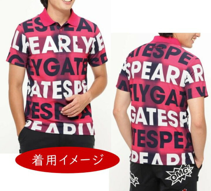 新品/未使用★PEARLY GATES パーリーゲイツ グラデーションカラー BIGロゴ ソフトハニカム 半袖 ポロシャツ ５_参考画像