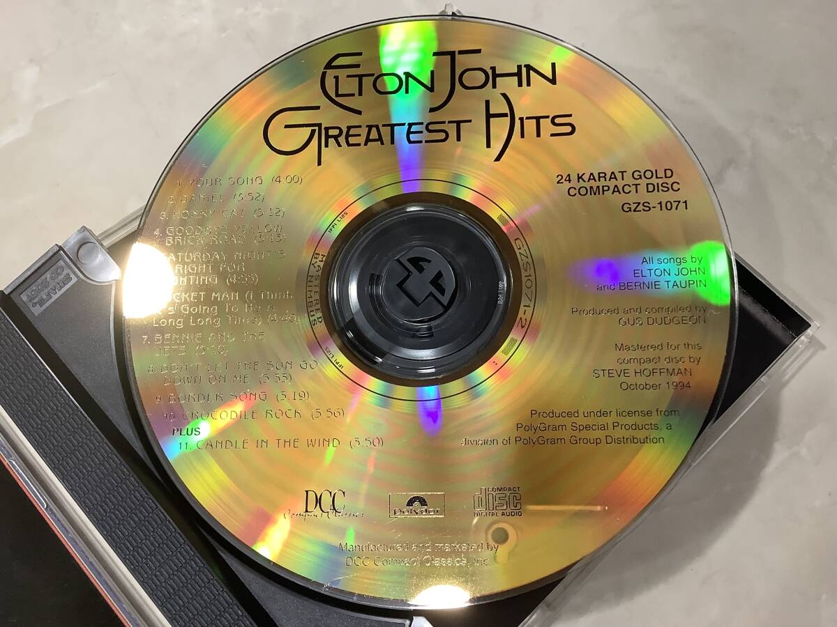 1円〜 CD Greatest Hits Gold Disc Elton John 24K GZS-1071 エルトンジョン CDの縁に小傷有 ちゃんと聞けます！_画像6