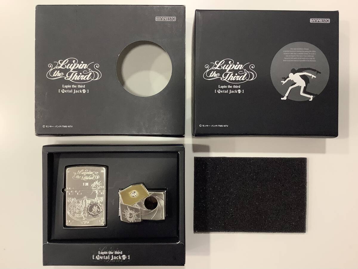 ④ 1円〜 未使用保管品 ZIPPO ルパン metal jacket ジッポ ジッポー Lupin メタルジャケット ライターケース 小傷有_画像1