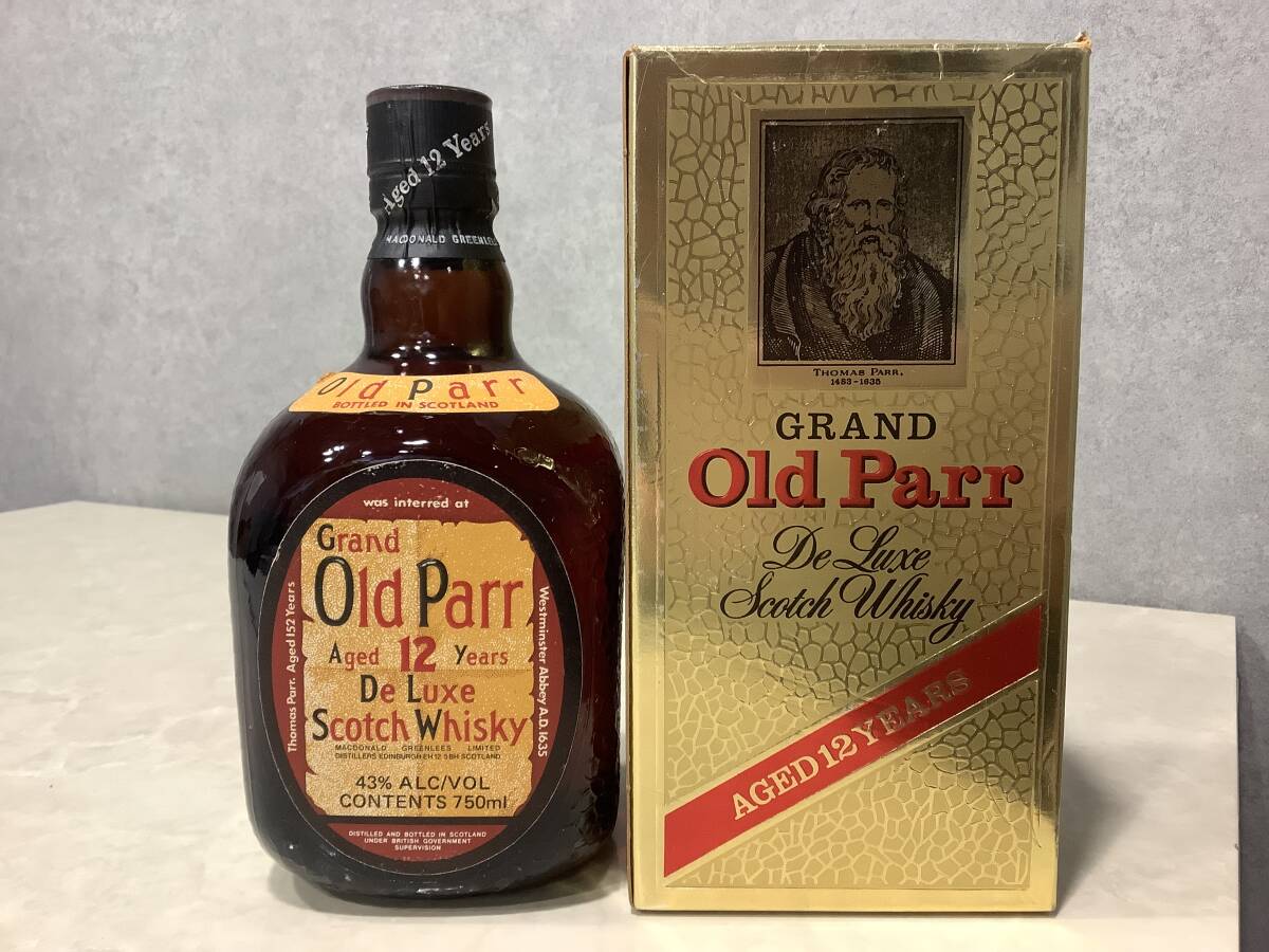 1円〜（未開栓）オールドパー デラックス 12年 スコッチウイスキー Old Parr De Luxe 750ml 43%の画像1