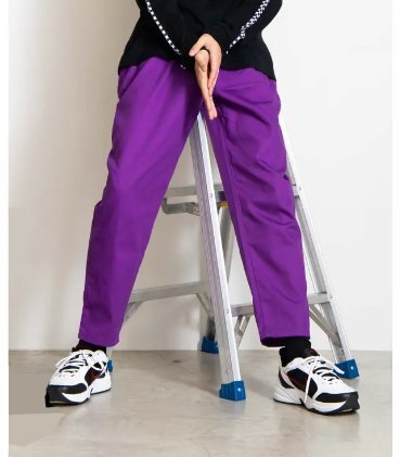 新品 定価3298円 WEGO ウィゴー DAD パンツ パープル 紫 レディース テーパードパンツ チノパン ユニセックス 男女兼用の画像2