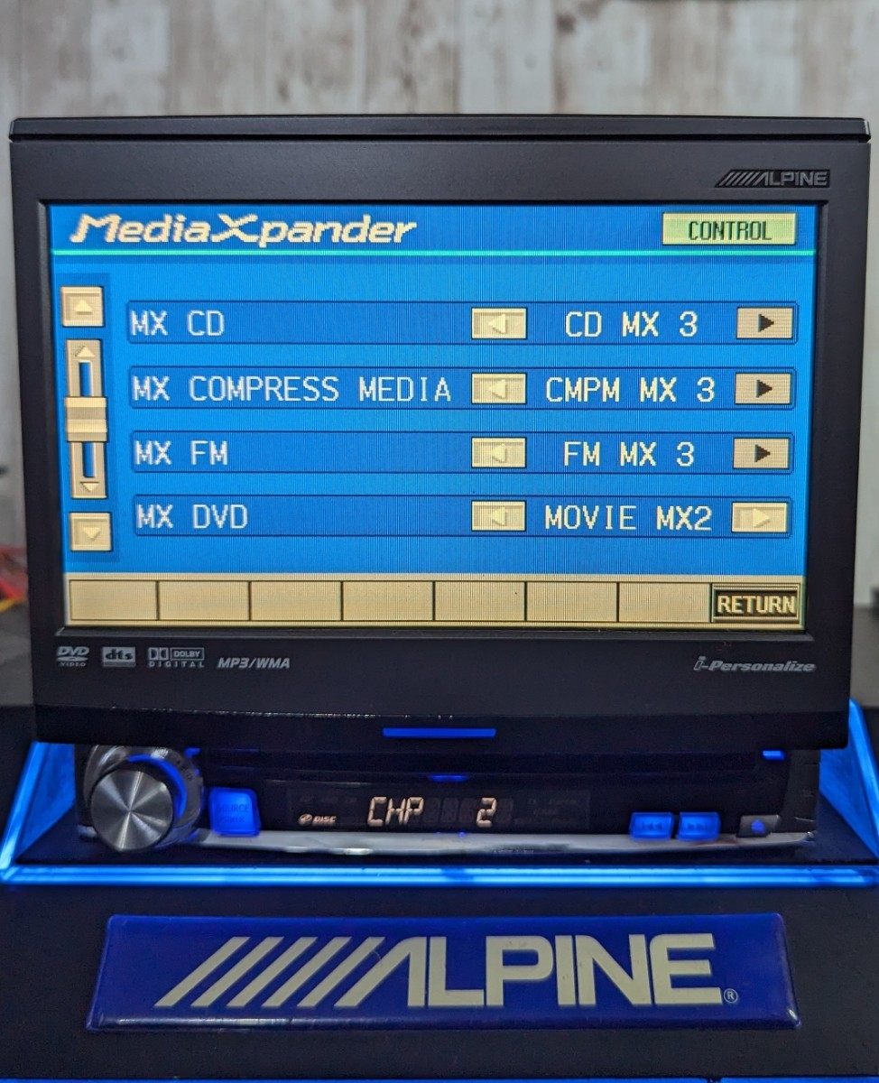 アルパイン IVAシリーズ最終モデル 1DIN インダッシュ 7インチ IVA-D305J CD DVD AUX 高級機 高音質 映像出力有 走行中視聴可 外車にも②_画像4