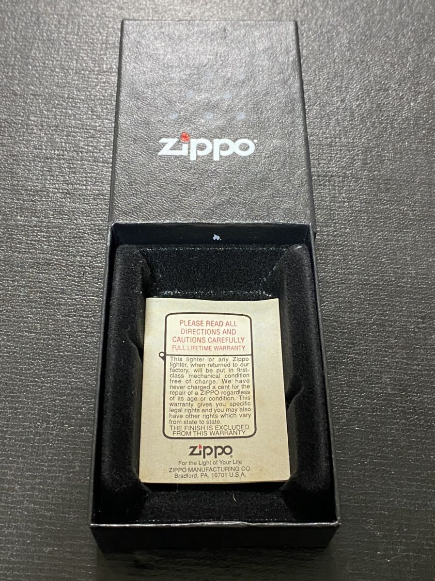 zippo 筆記体 ヴィンテージ 1987年製 シルバー 希少モデル PITTURA シルバーインナー 1987年製 ケース 保証書付き