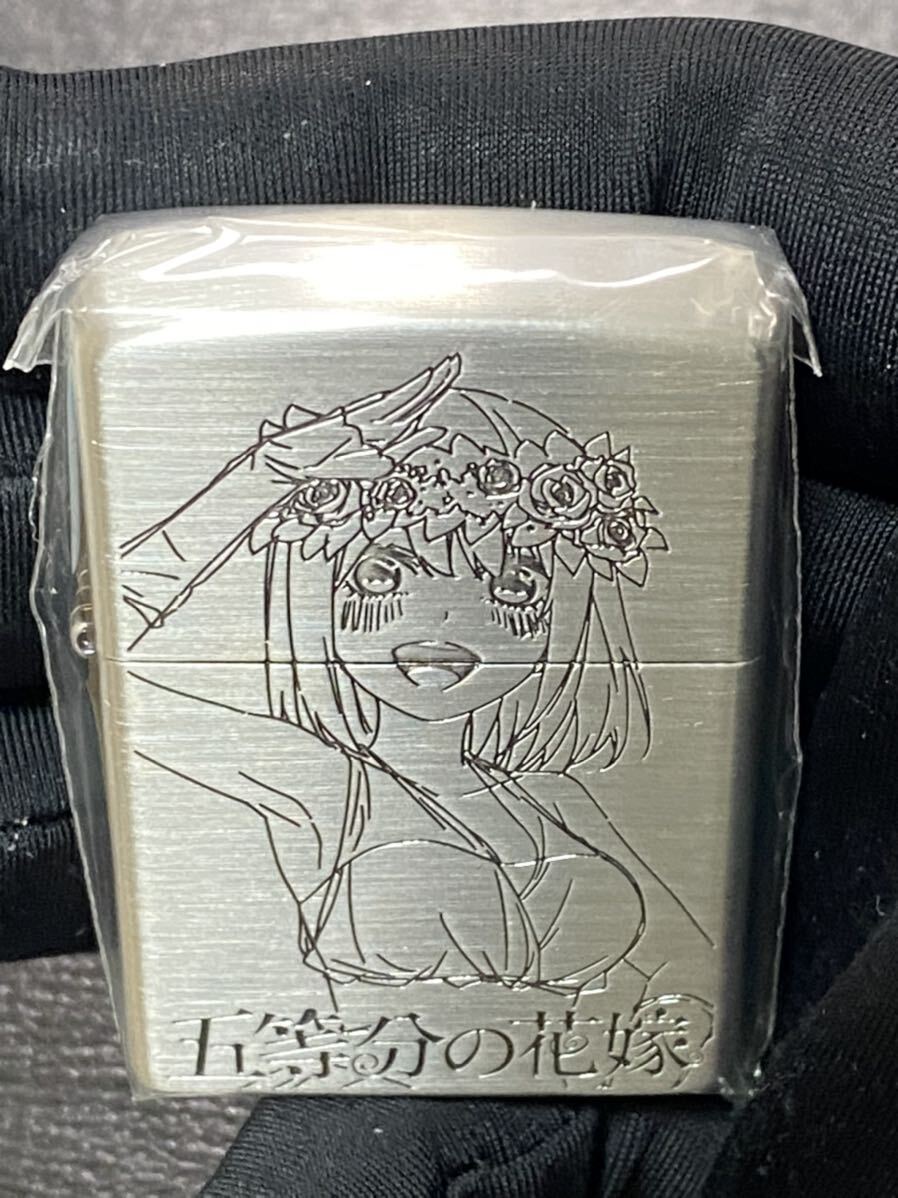 zippo 五等分の花嫁 四葉 ウェディングドレス アニメ 両面刻印 希少モデル 2021年製 一花 二乃 三玖 四葉 五月 ケース 保証書付き_画像5