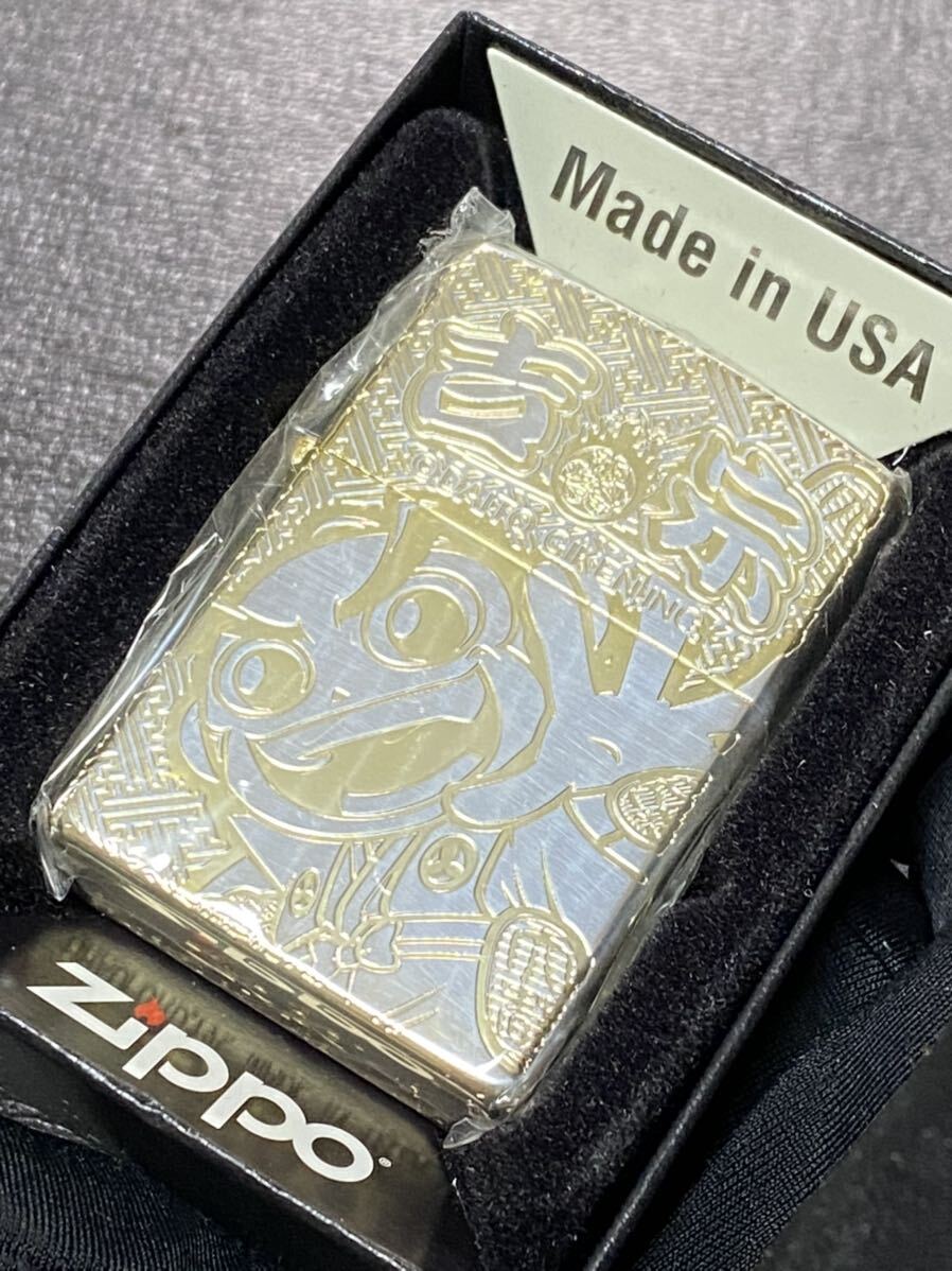 zippo 吉宗 4面ゴールド 希少ゾロ目 両面特殊刻印 限定品 希少モデル 2013年製 シリアルナンバー NO.099 ケース 保証書付き