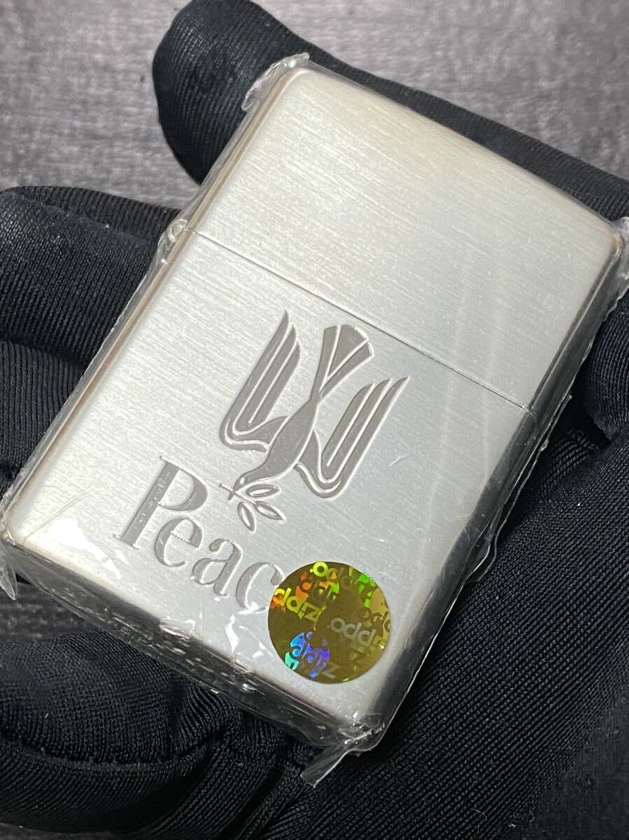 zippo ピース 限定品 両面刻印 希少モデル 2011年製 ② Peace NIPPON JT シリアルナンバー PE-NO.04851 専用木箱 ケース 保証書付き _画像2