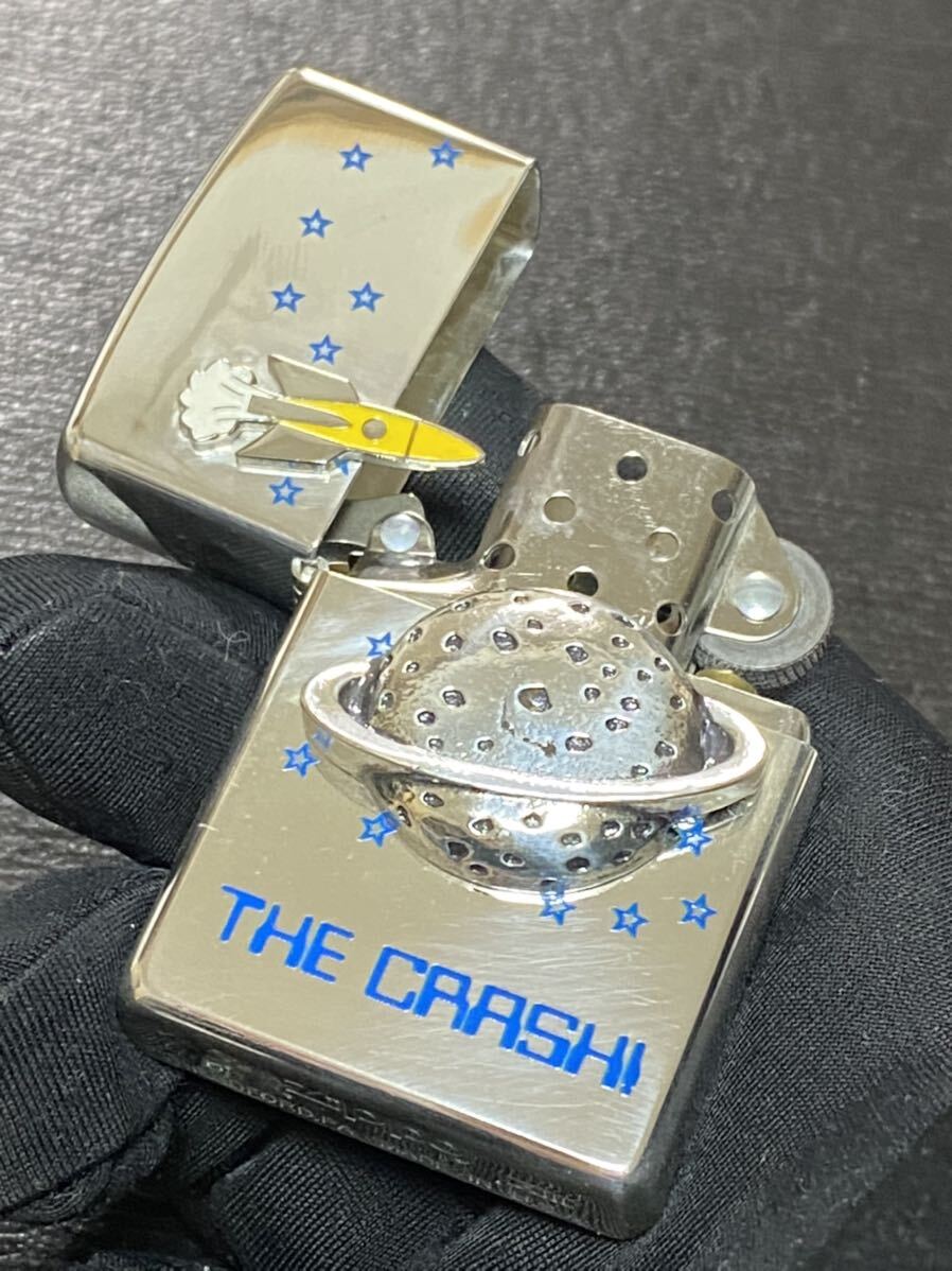 zippo THE CRASHI TRICK トリック 立体メタル 1997年製 希少モデル ヴィンテージ シルバーインナー 1997年製 専用ケース 保証書付き_画像8