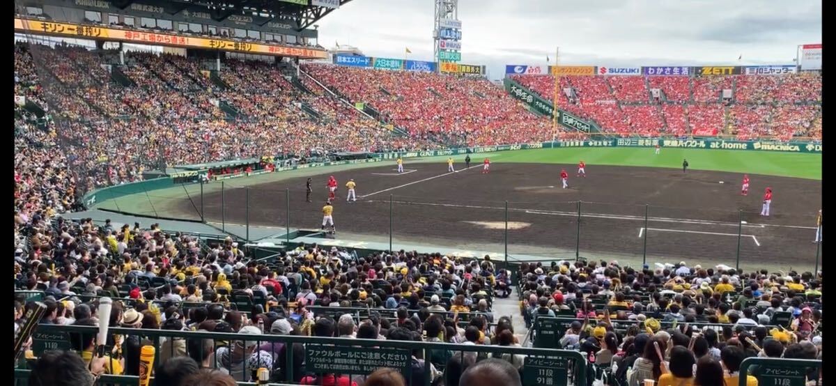  super good seat 3 ream number one . side ivy seat cap present te- Hanshin Tigers vs Hiroshima Toyo Carp 04/9( fire ) 18:00~ Koshien commencement war 