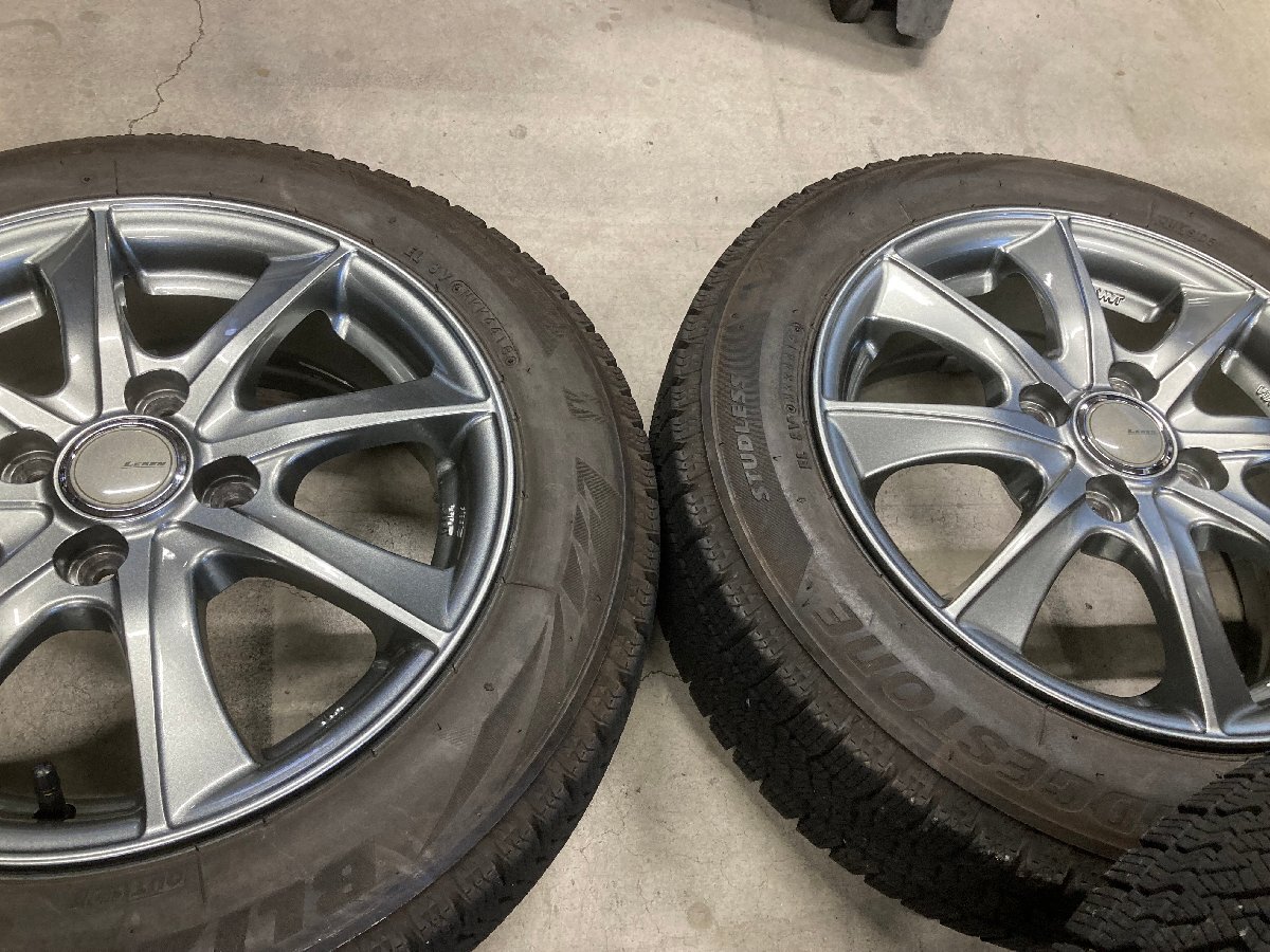 □5898 バリ山 美品 2018年製 スタッドレス VRX2 155/65R14 LEBEN ワゴンR タント ムーヴ N-BOX 14インチ 5.5J +45 4H 100 アルミホイール_画像4