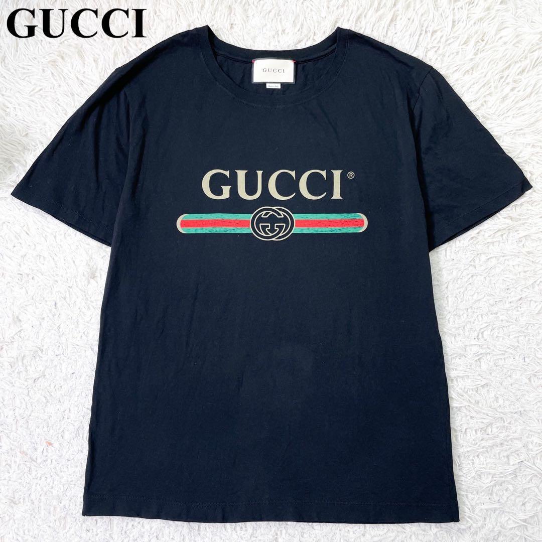 美品 オフィディア シェリーライン L ● GUCCI グッチ ● Tシャツ カットソー メンズ 黒 ブラック 芸能人 セレブ_画像1