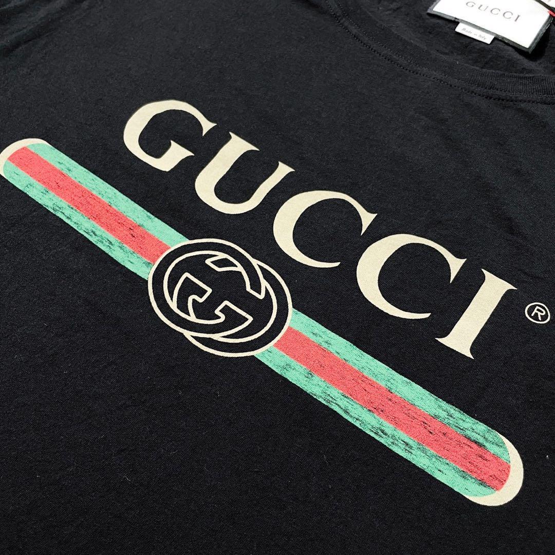 美品 オフィディア シェリーライン L ● GUCCI グッチ ● Tシャツ カットソー メンズ 黒 ブラック 芸能人 セレブ_画像8