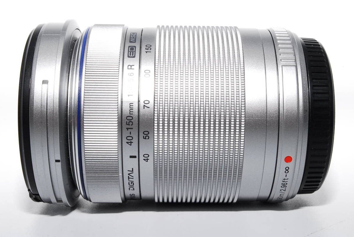 【美品】オリンパス OLYMPUS M.ZUIKO DIGITAL ED 40-150mm F4.0-5.6 R シルバー マイクロフォーサーズ用 望遠ズームレンズの画像4