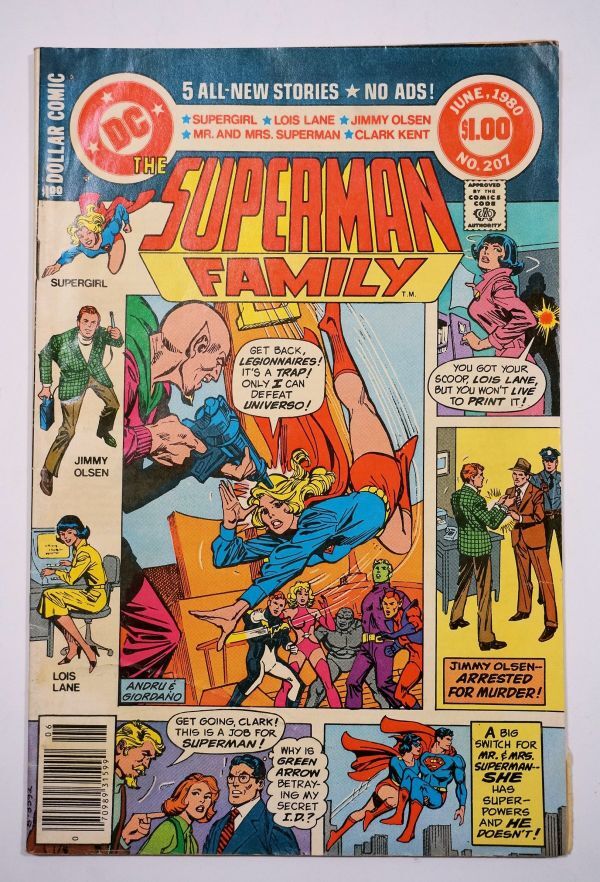 * очень редкий The Superman Family #207 1981 год 6 месяц подлинная вещь DC Comics Супермен American Comics Vintage комикс английская версия иностранная книга *