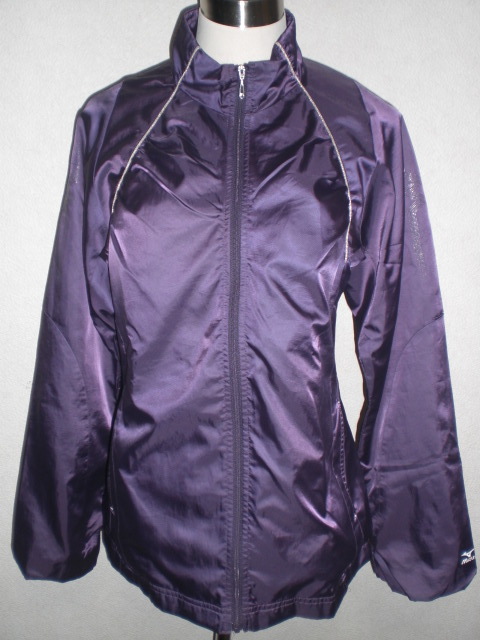 MIZUNO BREATH THERMO Mizuno breath Thermo nylon jumper jacket purple lady's L 86JF-950