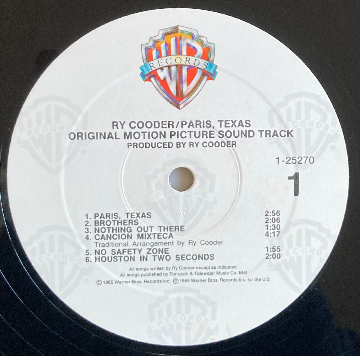 LPA23088 O.S.T. （ライ・クーダー RY COODER） / PARIS, TEXAS 輸入盤LP 盤良好 USAの画像3