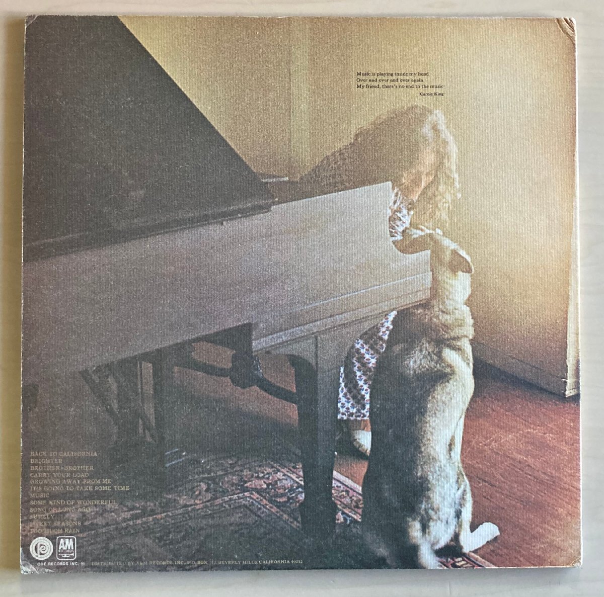 LPA23098 キャロル・キング CAROLE KING / ミュージック （第3集） 国内盤LP 盤良好_画像2